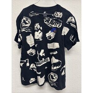 XL Nike Air Mens Black Legacy Double Sided All Over Print Graphic Tee Shirt
